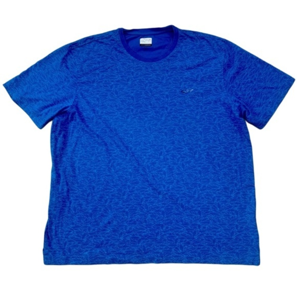 Greg Norman Collection Blue Shark Pattern Short Sleeve Tee
